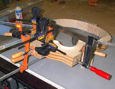 Sides clamped in mold
