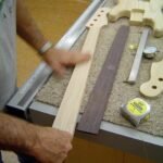 Preparing neck to glue fretboard