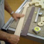 Preparing neck to glue fretboard