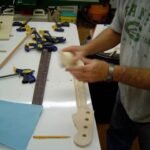 Gluing fretboard to neck