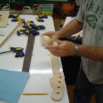 Gluing fretboard to neck