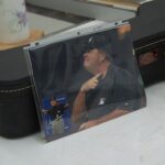 Jerry's photograph and baseball card.